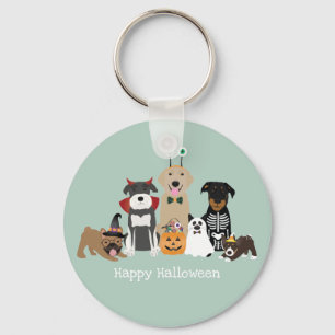 Happy Halloween Spooky Pet Costumes Keychain