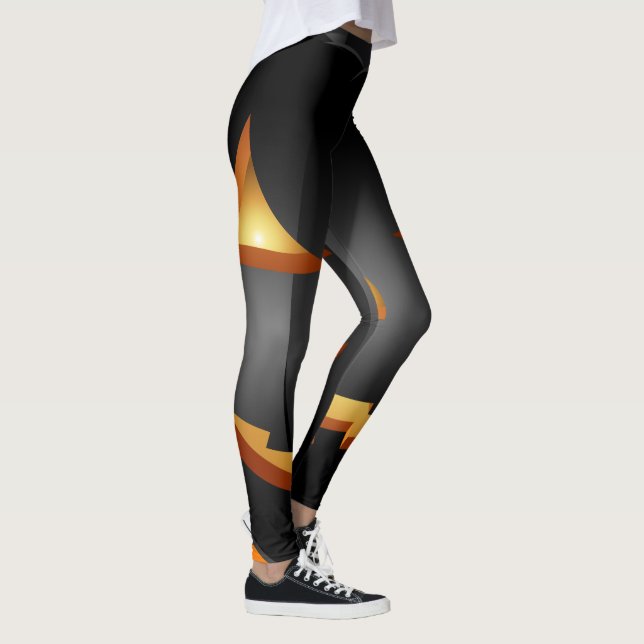 Happy Halloween Spooky Pumpkin Leggings (Right)