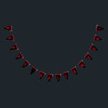 Happy Halloween Spooky Red Black Dripping Blood Bunting Flags<br><div class="desc">Make your next Halloween party super spooky with this customizable string of bunting by JessicaAmber. Features a pattern of dripping red blood on a black background. Oozing red text in the font Creepster text says 'Happy Halloween!' You can change the colours and the text as needed in the editing screen....</div>