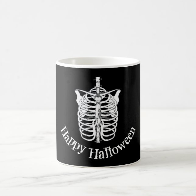 Happy Halloween Spooky Scary Skeleton Fun Coffee Mug (Center)