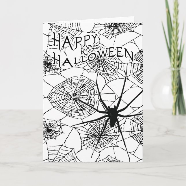 happy halloween : spooky spider : card (Front)