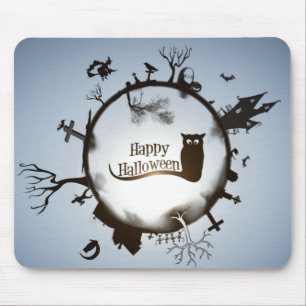 Happy Halloween Spooky Themed Mouse Pad
