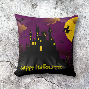Happy Halloween Spooky Throw Pillow