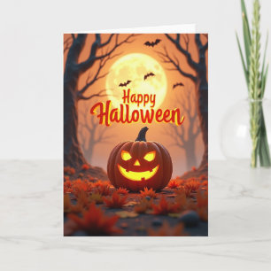 Happy Halloween Spooky Trees Card