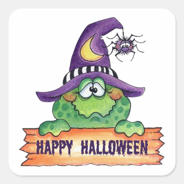 Happy Halloween Square Sticker (Front)