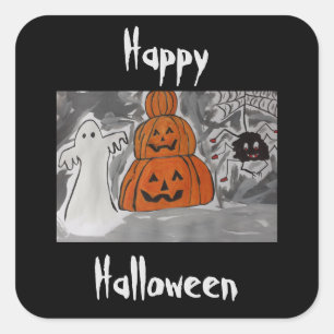 Happy Halloween Square Sticker