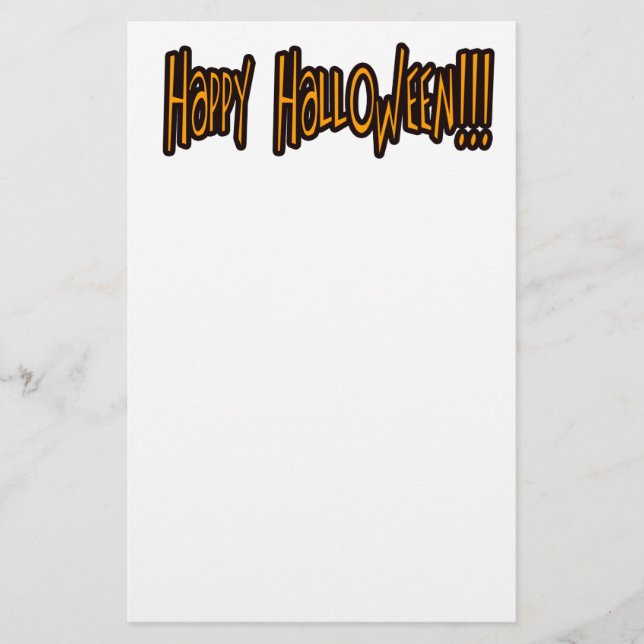 Happy Halloween Stationery (Front)