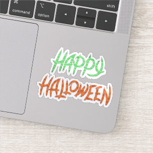 Happy halloween sticker font 