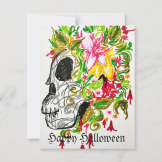 Happy Halloween Sugar Skull Card