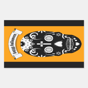 happy halloween sugar skull sticker
