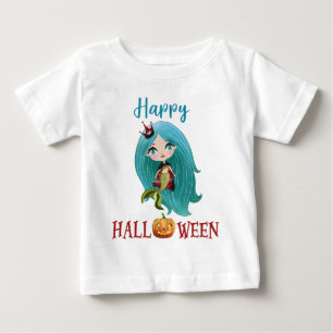 Happy Halloween t-shirt Girl Baby Mermaid t-shirt