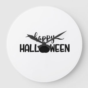 Happy Halloween t shirts halloween Large Clock