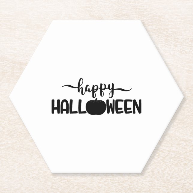 Happy Halloween t shirts halloween Paper Coaster (Front)