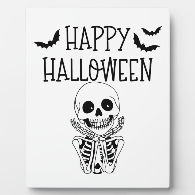 Happy Halloween Table plate with easel Plaque (Front)