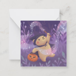 Happy Halloween: Teddy the Witch Card
