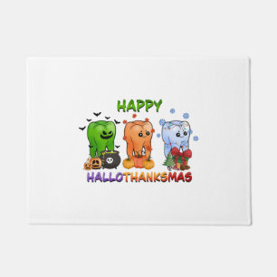 happy halloween thanksgiving christmas funny mens doormat