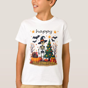 Happy Halloween Thanksgiving Christmas Party Match T-Shirt