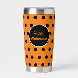 Happy Halloween Thermal Tumbler (Orange & Black)