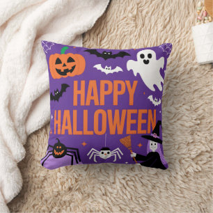 Happy Halloween Throw Pillow