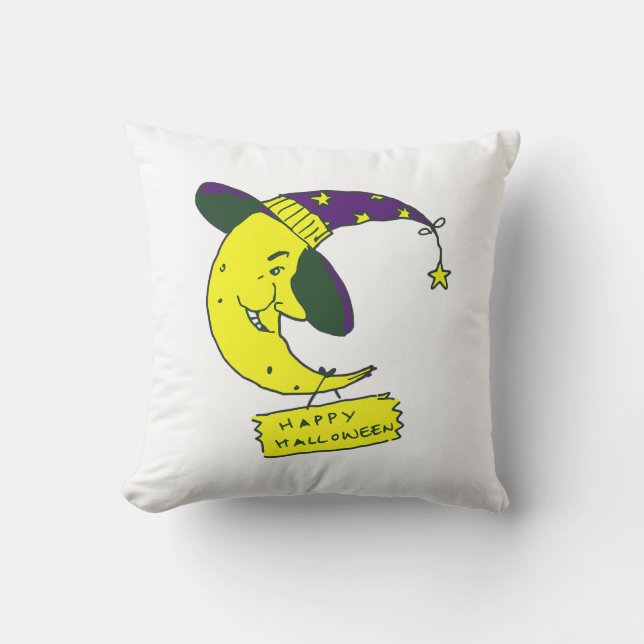 Happy Halloween Throw Pillow (Front)