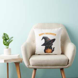 Happy Halloween Throw Pillow