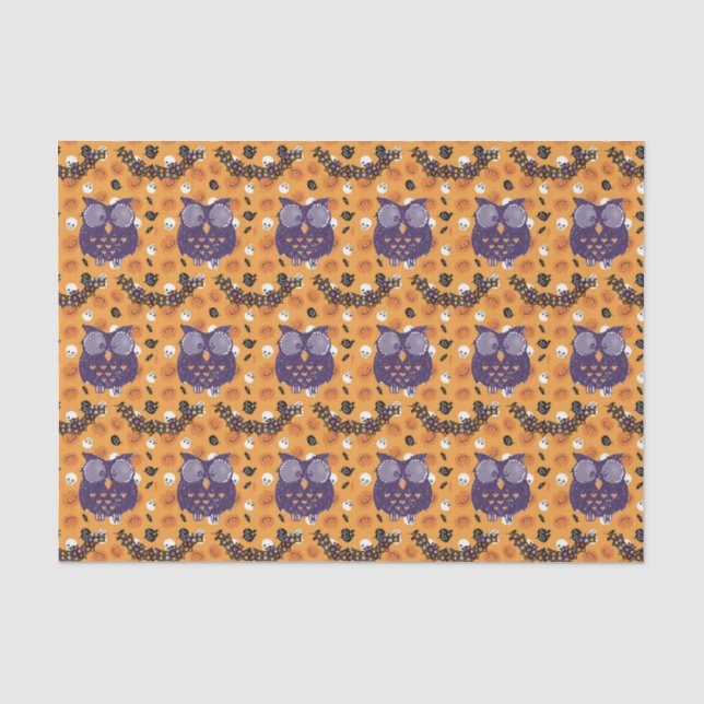 Happy Halloween Tissue Paper, Owl Tissue Paper (Front)