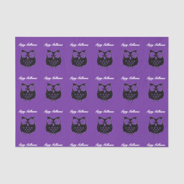 Happy Halloween Tissue Paper, Owl Tissue Paper (Front)