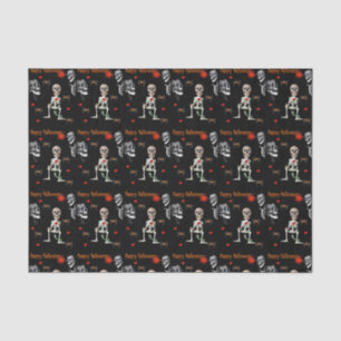 Happy Halloween Tissue Paper, Skeleton Tissue Paper