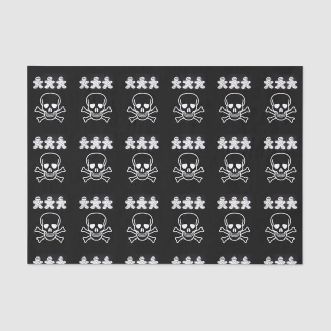 Happy Halloween Tissue Paper, Skull Tissue Paper (Front)