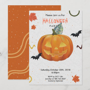 happy Halloween trick or treat Invitation