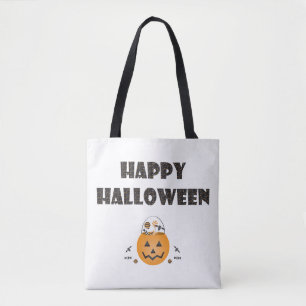 Happy Halloween Trick Or Treat Jack O Lantern Tote Bag