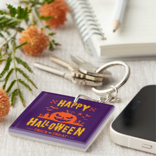 Happy Halloween, Trick or Treat Keychain
