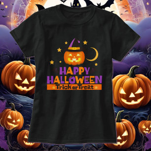 Happy Halloween Trick or Treat Smiling Pumpkin T-S T-Shirt