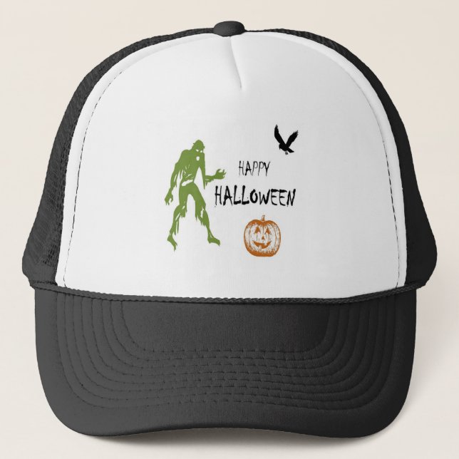 Happy Halloween Trucker Hat (Front)