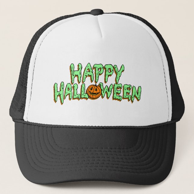 Happy Halloween Trucker Hat (Front)