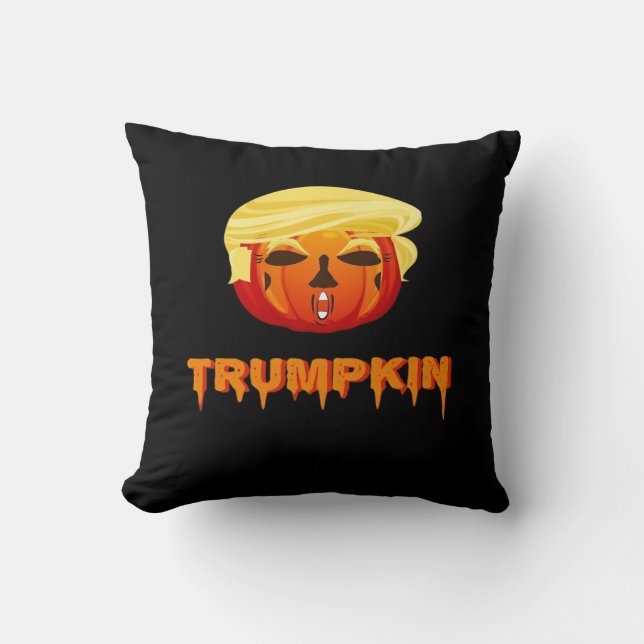 Happy Halloween - Trumpkin Classic Throw Pillow (Front)
