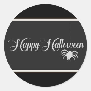 Happy Halloween Typography Classic Round Sticker