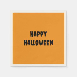 'Happy Halloween' Typography Party Classroom  Napkin