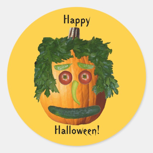 Happy Halloween - Uncut Pumpkin Face Sticker (Front)