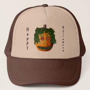 Happy Halloween - Uncut Pumpkin Face Trucker Hat