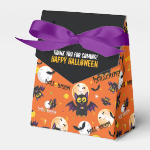 Happy Halloween Vampire Bat Full Moon Favour Boxes