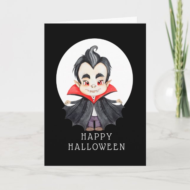 Happy Halloween - Vampire Card (Front)