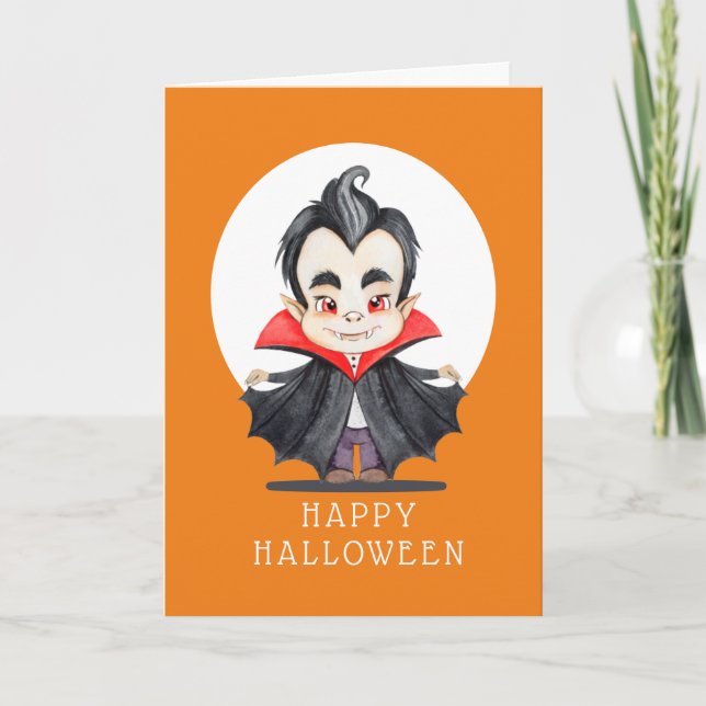 Happy Halloween - Vampire Card (Front)