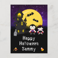 Happy Halloween Vampires Purple