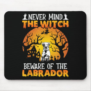 Happy Halloween Vibes Decor Beware Of The Labrador Mouse Pad