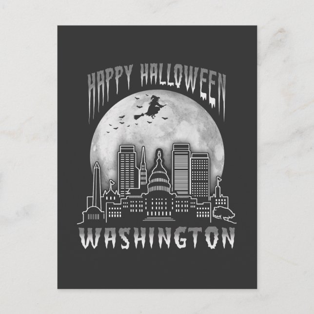Happy Halloween Washington DC Postcard (Front)