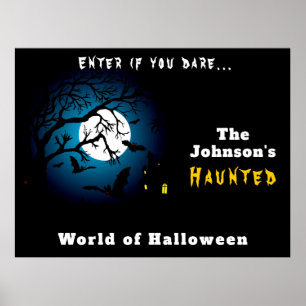 Happy Halloween   Welcome to Scary Haunted House Poster