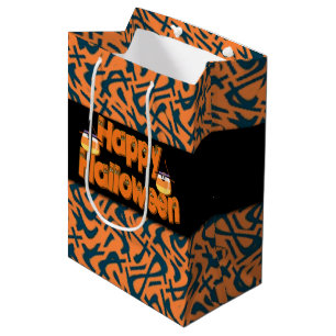 Happy Halloween Whimsical Text Cadeau Sacs