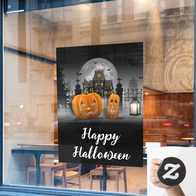 Happy Halloween  Window Cling (Cafe Window)