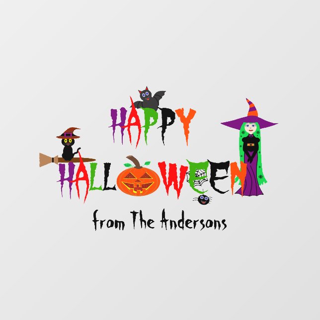 Happy Halloween Window Cling (Sheet)